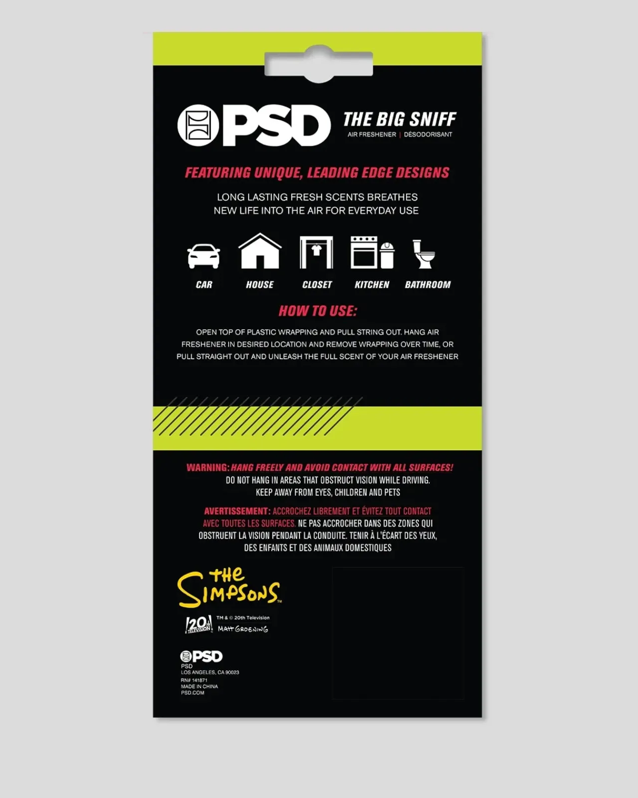 PSD Air Fresheners*3 Pack - El Barto