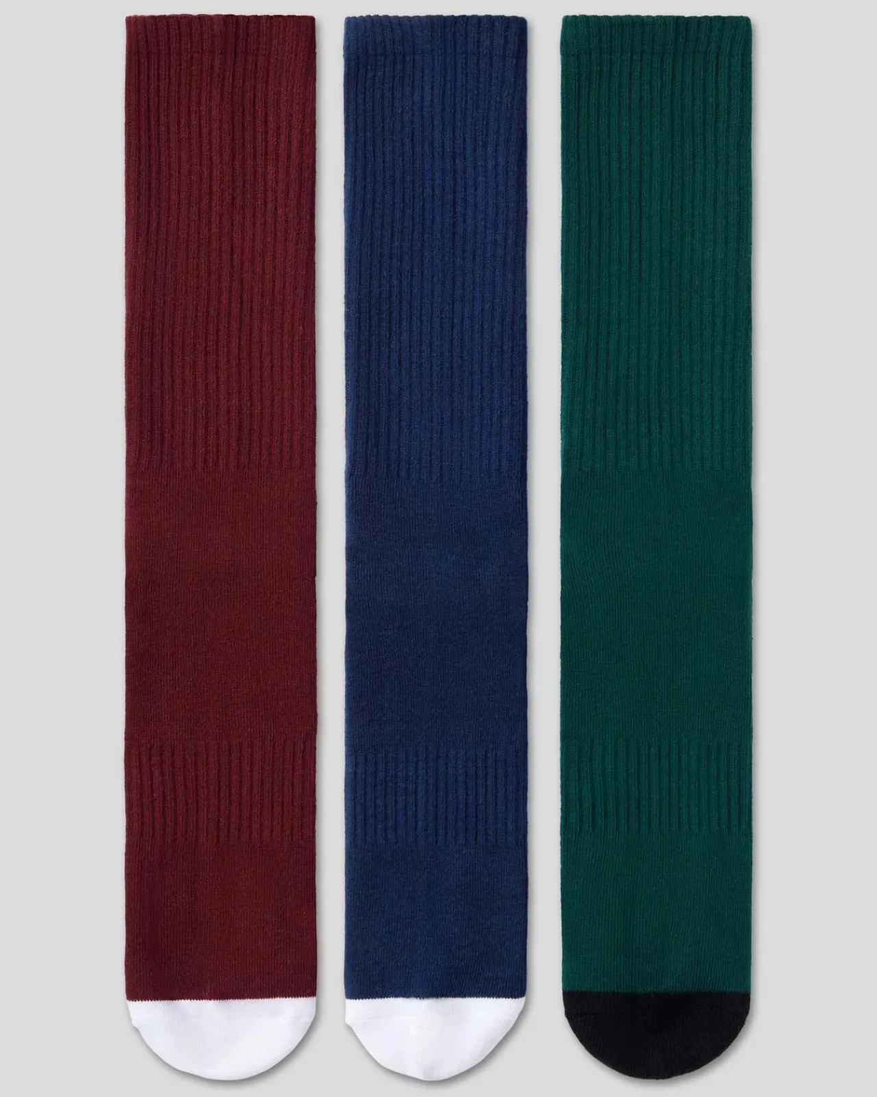 PSD Socks*3 Pack - Logo Crew - Dark Tones