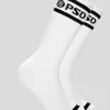 PSD Socks*3 Pack - Logo Stripe Crew - White