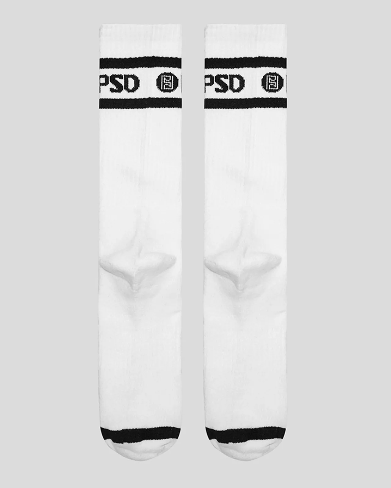 PSD Socks*3 Pack - Logo Stripe Crew - White