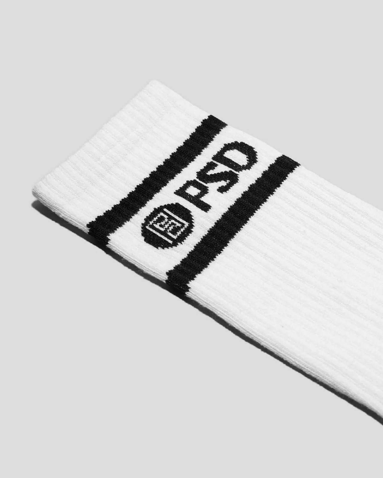 PSD Socks*3 Pack - Logo Stripe Crew - White