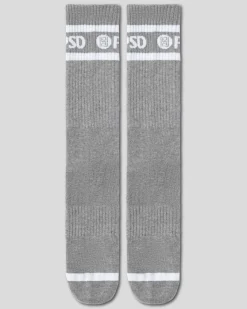 PSD Socks*3 Pack - Logo Stripe Crew - Gray