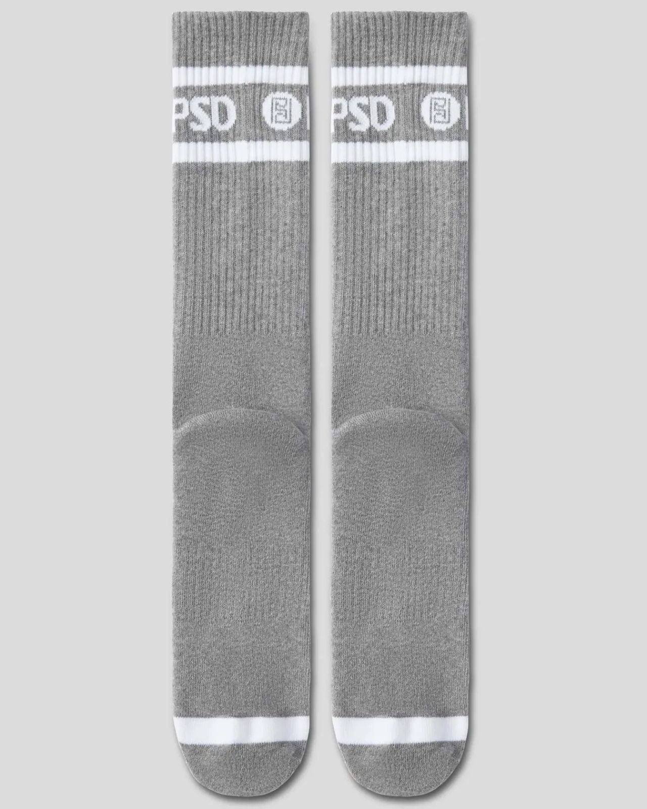 PSD Socks*3 Pack - Logo Stripe Crew - Gray