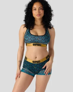 Women PSD Sports Bra|Core Standard*Baller Lux Teal