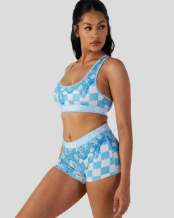 Women PSD Sports Bra|Core Standard*Blue Denim Drip