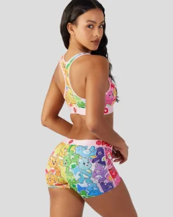 Women PSD Sports Bra|Core Standard*Care Bears - Rainbow