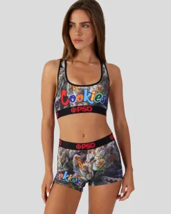 Women PSD Sports Bra|Core Standard*Cookies - Flower