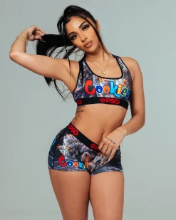 Women PSD Sports Bra|Core Standard*Cookies - Flower