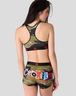 Women PSD Sports Bra|Core Standard*Cookies - Ransom Camo
