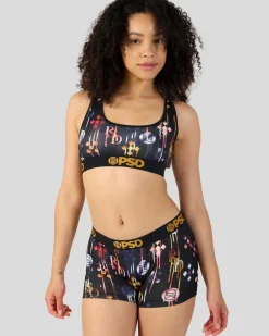 Women PSD Sports Bra|Core Standard*Dark Metal Lux