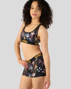 Women PSD Sports Bra|Core Standard*Dark Metal Lux