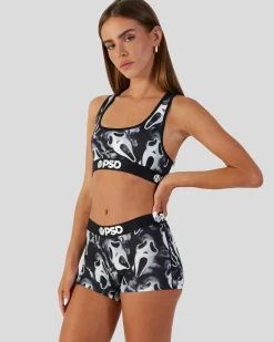 Women/BOY PSD Boy Shorts|Core Standard*Ghost Face - Dark