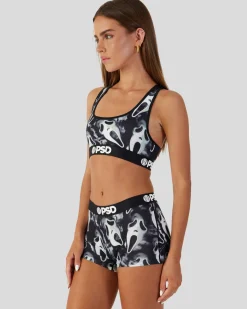 Women PSD Sports Bra|Core Standard*Ghost Face - Dark