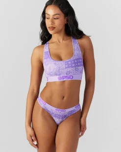 Women PSD Thongs|Core Standard*Katya Henry - Grape Bandana