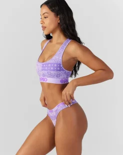 Women PSD Thongs|Core Standard*Katya Henry - Grape Bandana