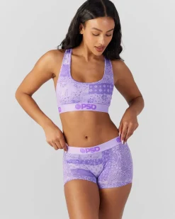 Women/BOY PSD Boy Shorts|Core Standard*Katya Henry - Grape Bandana