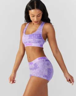 Women/BOY PSD Boy Shorts|Core Standard*Katya Henry - Grape Bandana
