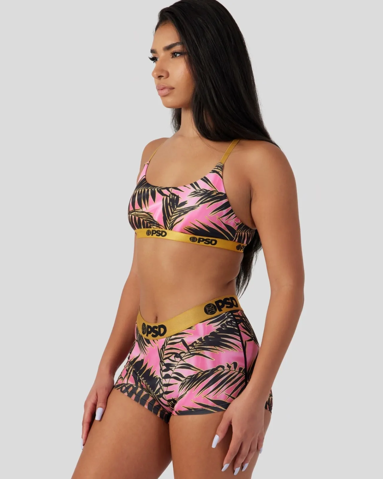 Women PSD Scoop Bralette|Core Standard*Katya Henry - Silk Palms