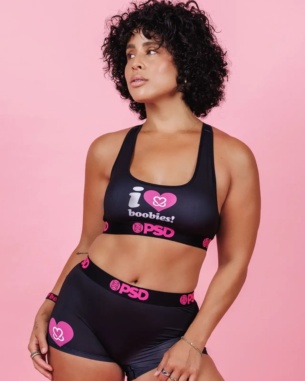Women PSD Sports Bra|Core Standard*Keep a Breast - I Heart Boobies