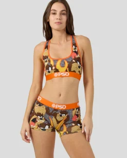 Women PSD Sports Bra|Core Standard*Looney Tunes - Taz Bling