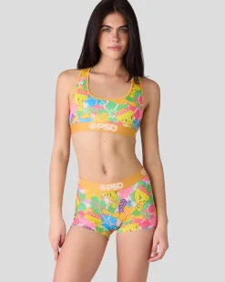 Women/BOY PSD Boy Shorts|Core Standard*Looney Tunes - Tweety Hawaii