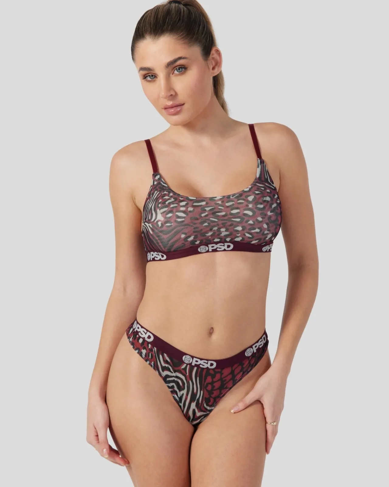 Women PSD Thongs|Mesh*Mesh - Cheetah Mix