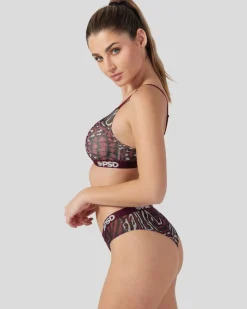 Women PSD Scoop Bralette|Mesh*Mesh - Cheetah Mix