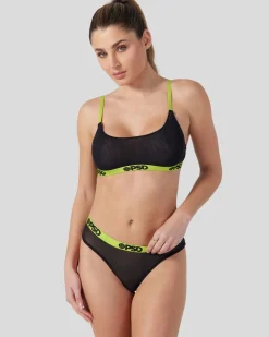 Women PSD Cheeky|Mesh*Mesh - Solid Black