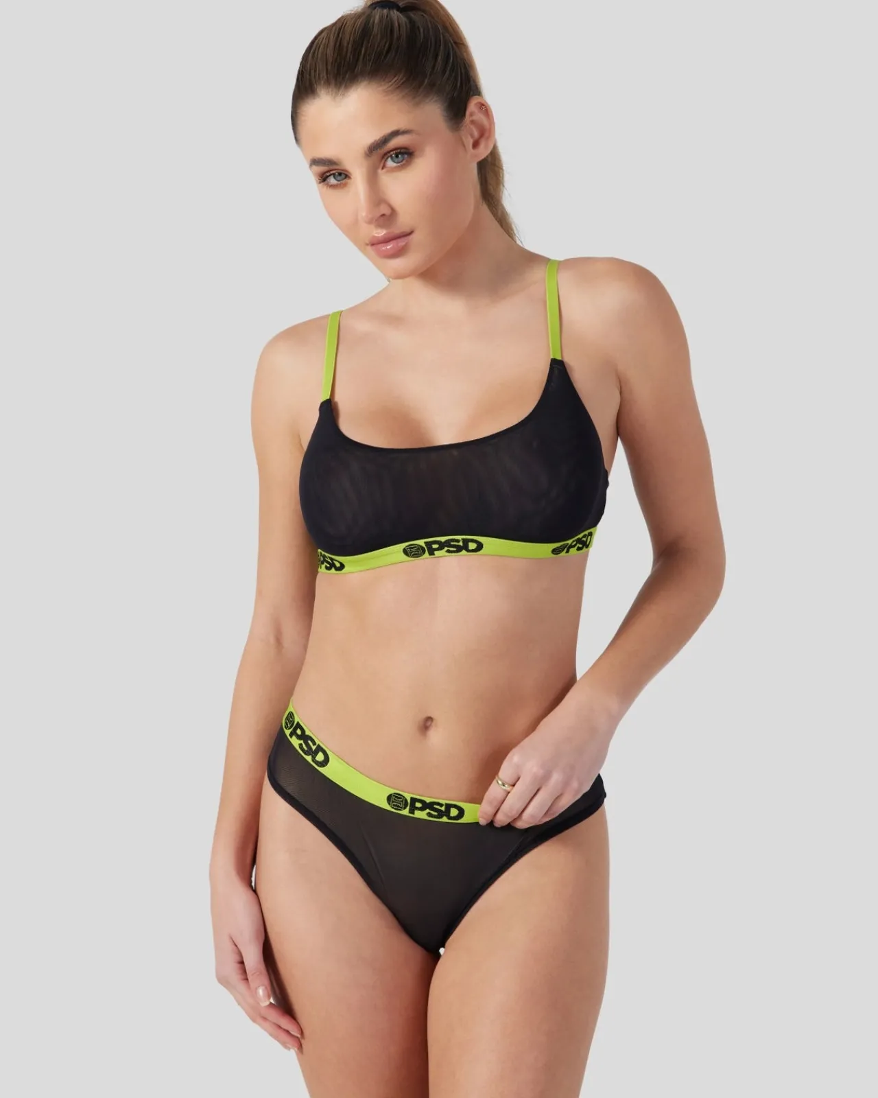 Women PSD Cheeky|Mesh*Mesh - Solid Black
