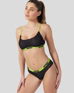 Women PSD Cheeky|Mesh*Mesh - Solid Black
