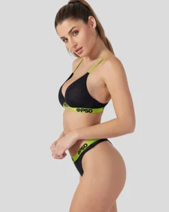 Women PSD Mesh|Thongs*Mesh - Solid Black