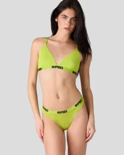 Women PSD Thongs|Mesh*Mesh - Solid Yello Pop