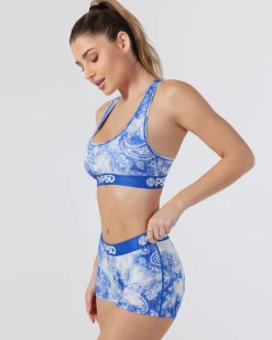 Women PSD Sports Bra|Modal Blend*Modal - Bandana Blues