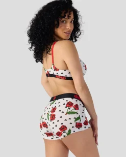 Women PSD Scoop Bralette*Modal - Cherry Skullz
