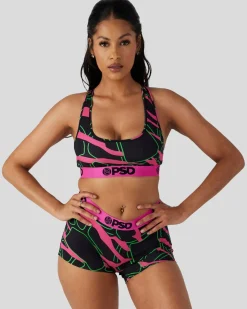 Women PSD Sports Bra|Modal Blend*Modal - Neon Giraffe