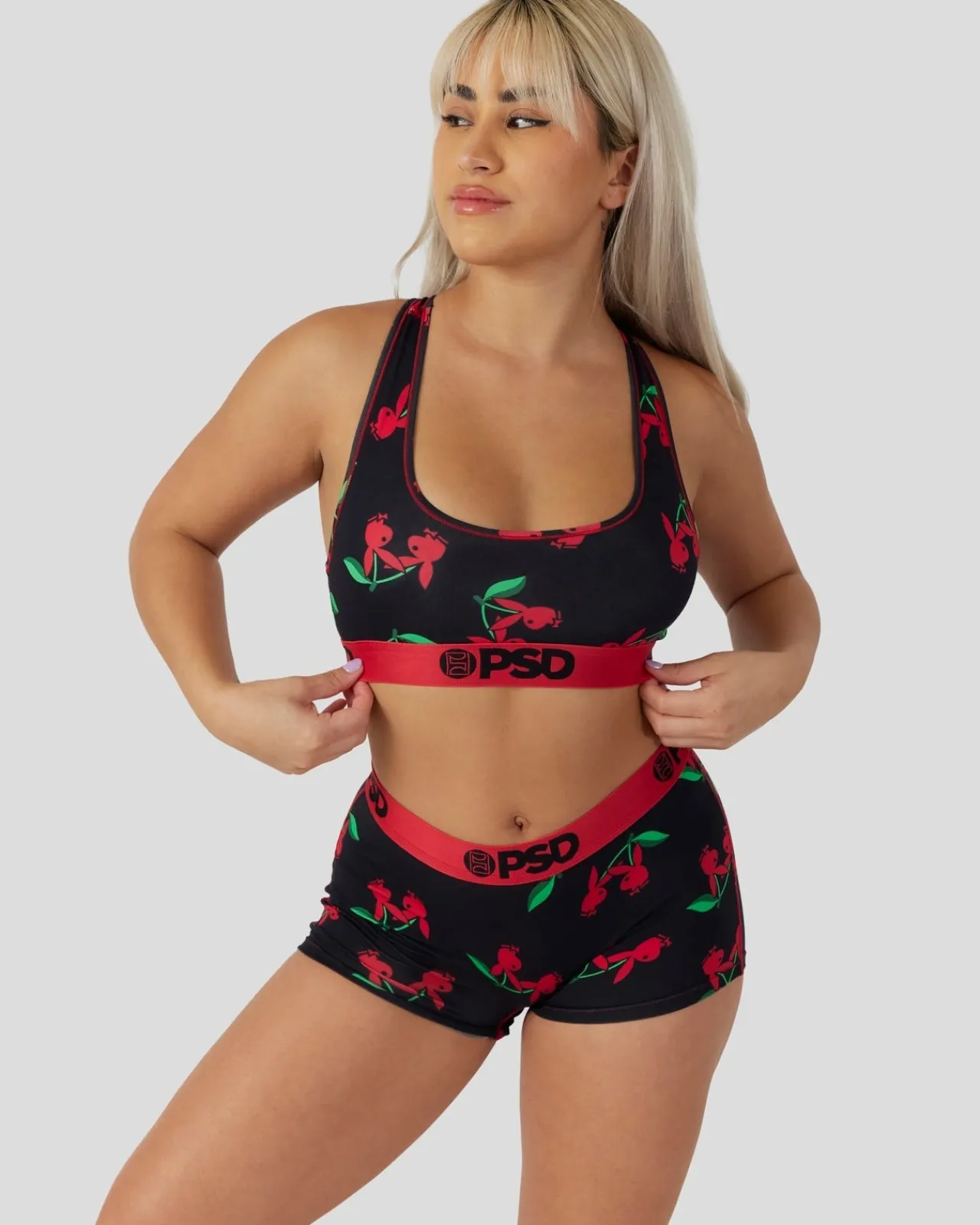 Women PSD Sports Bra|Modal Blend*Modal - Playboy - Cherries