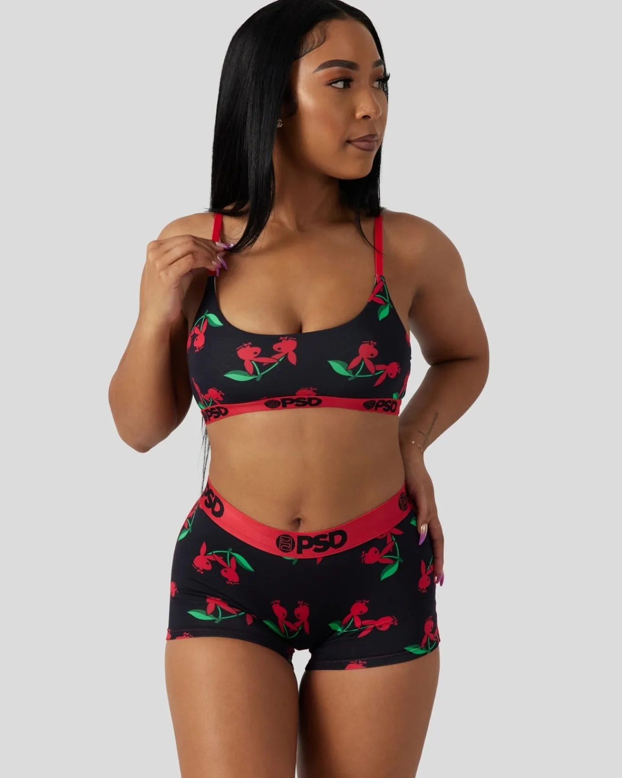 Women PSD Scoop Bralette|Modal Blend*Modal - Playboy - Cherries