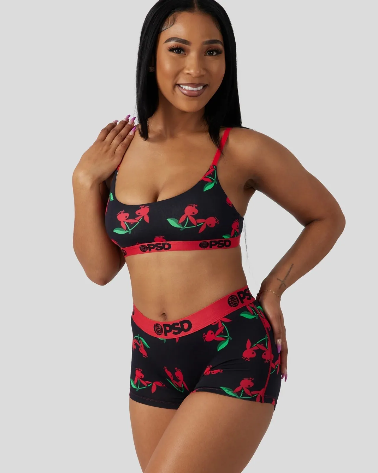 Women PSD Scoop Bralette|Modal Blend*Modal - Playboy - Cherries