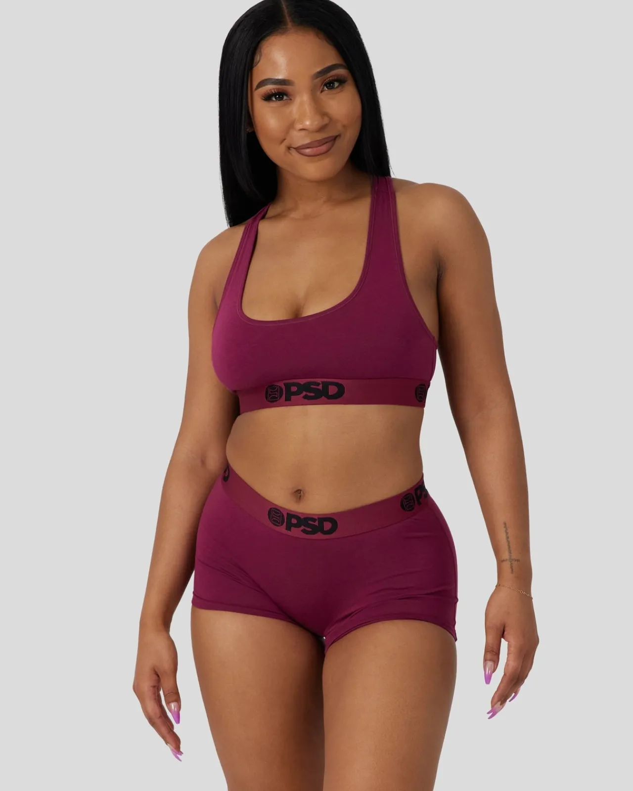 Women/BOY PSD Boy Shorts|Modal Blend*Modal Solids - Almandine
