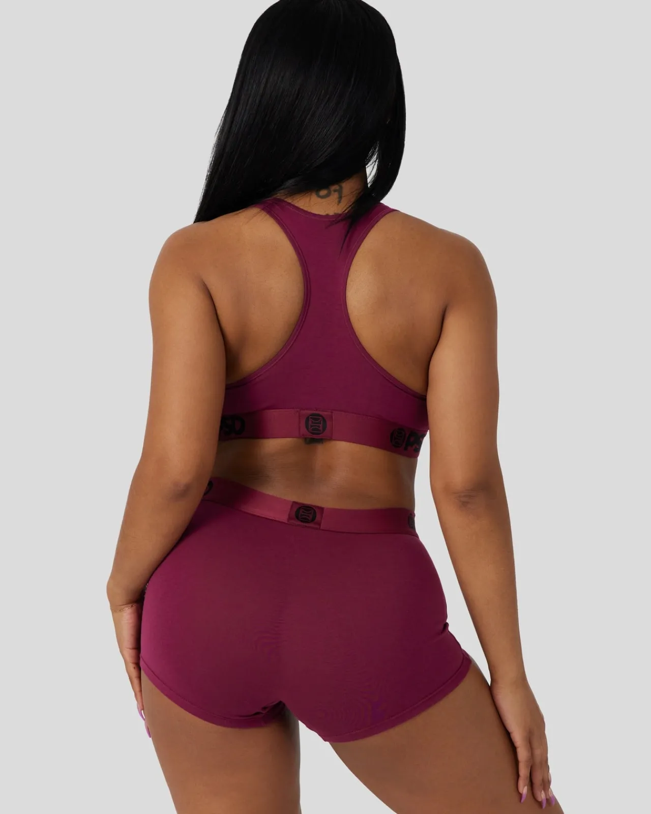 Women/BOY PSD Boy Shorts|Modal Blend*Modal Solids - Almandine