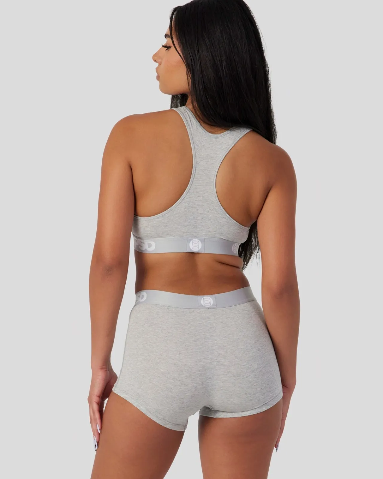 Women PSD Sports Bra|Modal Blend*Modal Solids - Athletic Grey