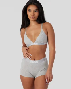 Women PSD Triangle Bralette*Modal Solids - Athletic Grey