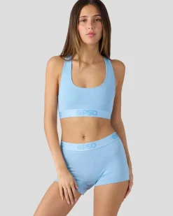 Women PSD Sports Bra|Modal Blend*Modal Solids - Baby Blue