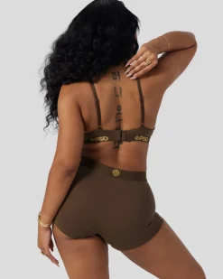 Women PSD Triangle Bralette|Modal Blend*Modal Solids - Cocoa