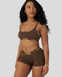 Women PSD Scoop Bralette|Modal Blend*Modal Solids - Cocoa