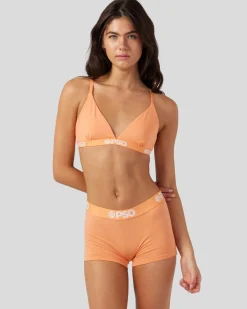 Women PSD Triangle Bralette|Modal Blend*Modal Solids - Coral