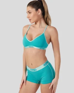 Women PSD V-Neck Bralette|Modal Blend*Modal Solids - Jade