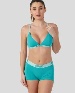Women PSD Triangle Bralette|Modal Blend*Modal Solids - Jade