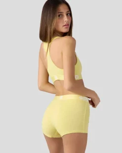 Women PSD Sports Bra|Modal Blend*Modal Solids - Lemon