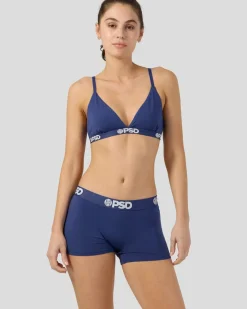 Women PSD Triangle Bralette|Modal Blend*Modal Solids - Navy